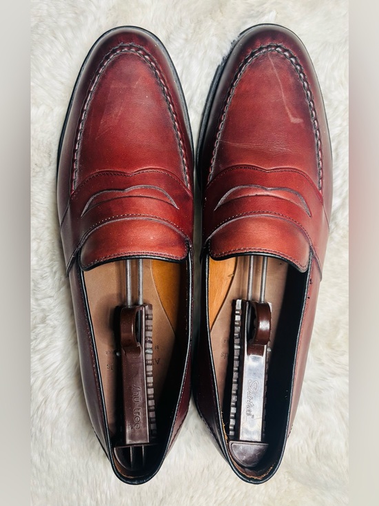 Allen Edmonds Randolph Penny Loafer in Dark Chill Leather Brown Size: 11.5